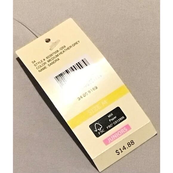 Lei Junior Knit Sweater Dress Size Medium Stretch Casual Heather Grey NWT - Picture 4 of 4